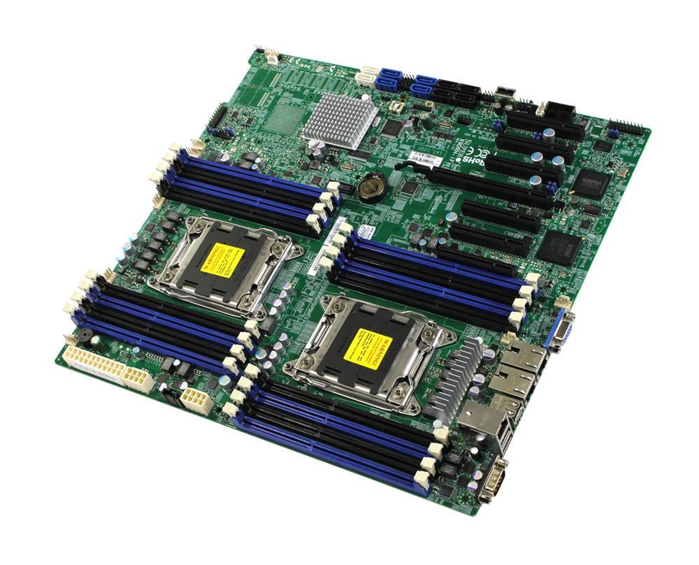 X9DRH-IF-O-P SuperMicro X9DRH-iF Dual Socket LGA 2011 Intel C602 Chipset Intel Xeon E5-2600/E5-2600 v2 Processor Support DDR3 16x DIMM 2x SATA 3.0Gb/s Extended-ATX Server Motherboard (Refurbished)