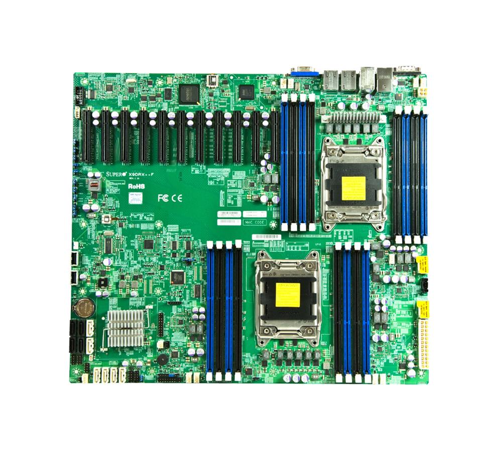 X9DRX+-F SuperMicro Dual Socket LGA 2011 Intel C602 Chipset Intel Xeon E5-2600/E5-2600 v2 Processors Support DDR3 16x DIMM 8x SATA2 3.0Gb/s Proprietary Server Motherboard (Refurbished)