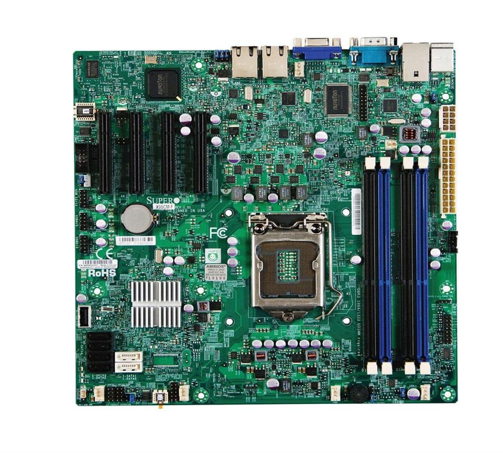 X9SCM-F-B Super X9SCM-F Single Socket Intel LGA 1155 Intel C204 Chipset Xeon E3-1200/ E3-1200 v2 Series 2nd & 3rd Generation Core i3/ Pentium/ Celeron Processors Support DDR3 4x DIMM 4x SATA2 3.0Gb/s uATX Server Motherboard (Refurbished)