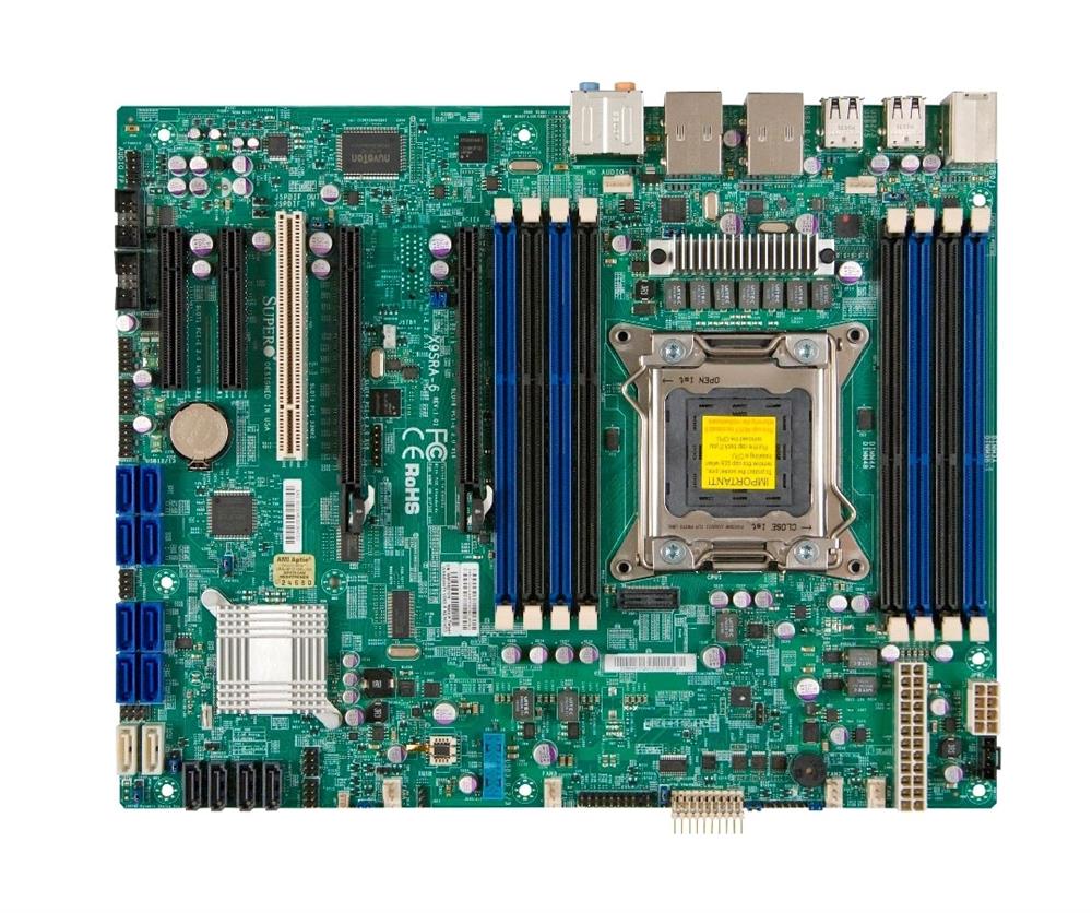 X9SRA SuperMicro Single Socket LGA 1155 Intel C602 Chipset Xeon E5-2600/ 1600 v2 2nd & 3rd Generation Core i7 Processors Support DDR3 8x DIMM 2x SATA3 6.0Gb/s ATX Server Motherboard (Refurbished)
