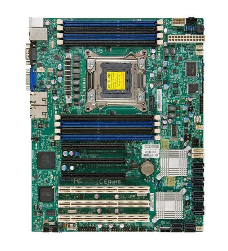 X9SRE-F SuperMicro Single Socket R Intel C602 Chipset Xeon E5-2600/1600 and E5-2600/1600 DDR3 8x DIMM 2x SATA3 4x SATA2 ATX Motherboard (Refurbished)
