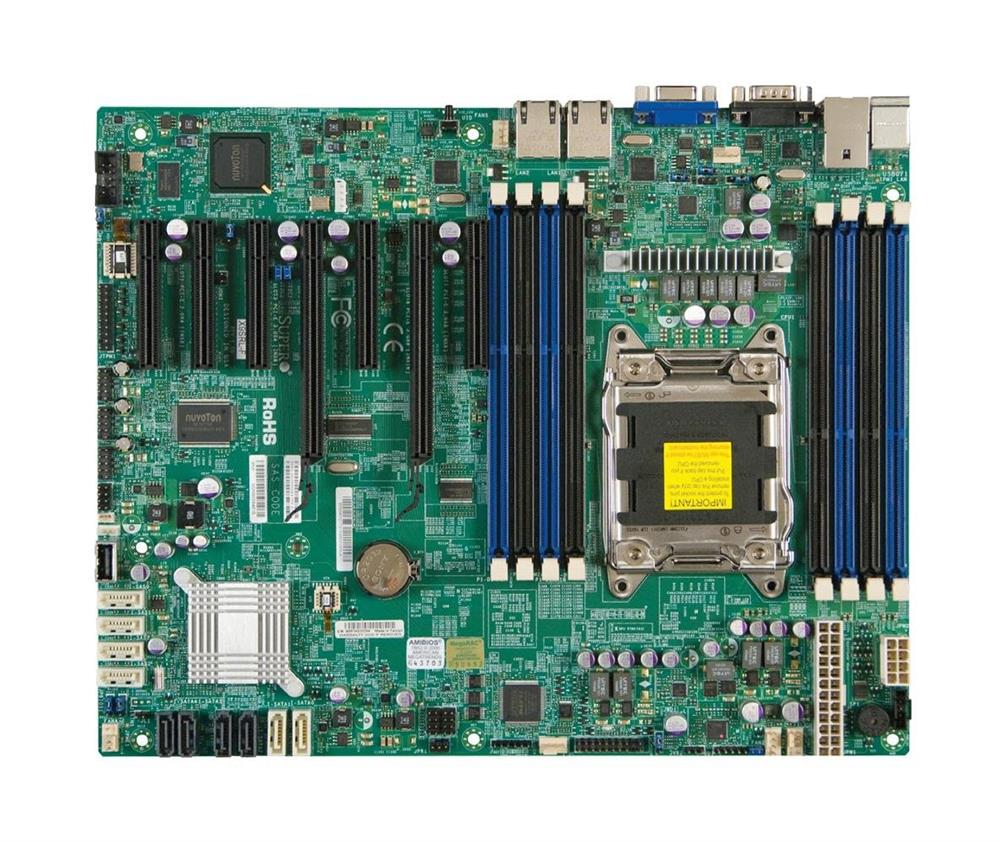 X9SRL-O SuperMicro X9SRL Socket LGA 2011 Intel C602 Chipset Intel Xeon E5-2600/1600 & E5-2600/1600 v2 Processors Support DDR3 8x DIMM 2x SATA3 6.0Gb/s ATX Server Motherboard (Refurbished)