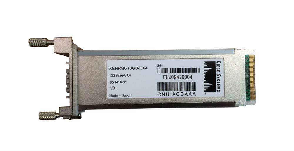 XENPAK-10GB-CX4= Cisco 10Gbps 10GBase-CX4 Copper 15m Duplex SC Connector XENPAK Transceiver Module