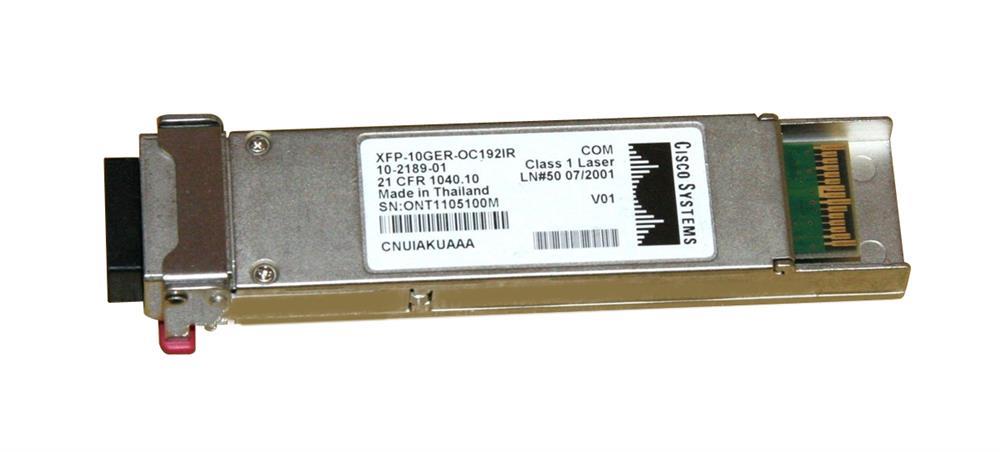 XFP-10GER-OC192IR= Cisco 10Gbps OC-192/STM-64 IR-2 10GBase-ER Single-Mode Fiber 40km 1550nm Duplex LC Connector XFP Transceiver Module