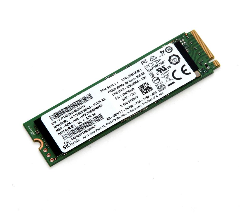 XHFF7 Dell 256GB MLC PCI Express 3.0 x4 M.2 2280 Internal Solid State Drive (SSD)