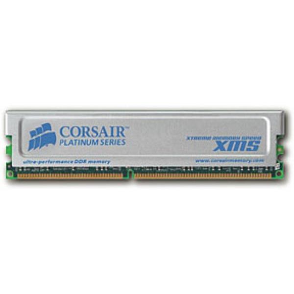 XMS3200 Corsair 512MB PC3200 DDR-400MHz non-ECC Unbuffered CL2.2.2.5 184-Pin DIMM Memory Module