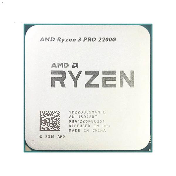 YD220BC5M4MFB AMD Ryzen 3 Pro 2200G Quad-Core 3.50GHz 4MB L3 Cache Socket AM4 Processor