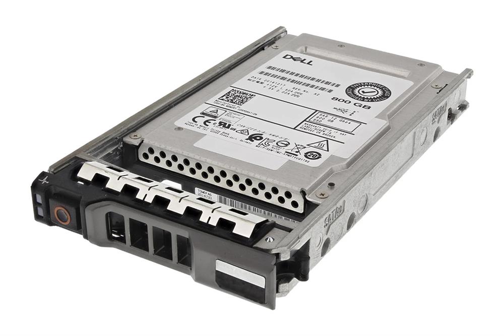 YM927 Dell 800GB SAS 12Gbps 512e Write Intensive 2.5-inch Internal Solid State Drive with 3.5-inch Hybrid Carrier