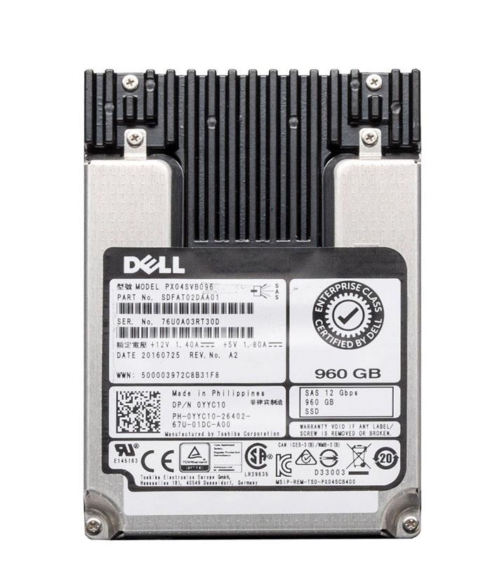 YYC10 Dell 960GB eMLC SAS 12Gbps Mixed Use 2.5-inch Internal Solid State Drive (SSD)