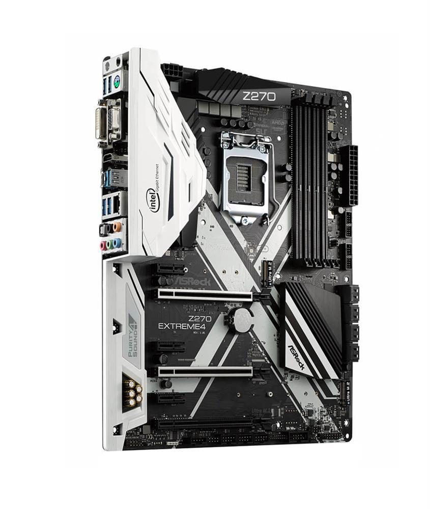 Z270 Extreme4 ASRock Socket LGA 1151 Intel Z270 Chipset 7th/6th Generation Core i7 / i5 / i3 / Pentium / Celeron Processors Support DDR4 4x DIMM 6x SATA 6.0Gb/s ATX Motherboard (Refurbished)