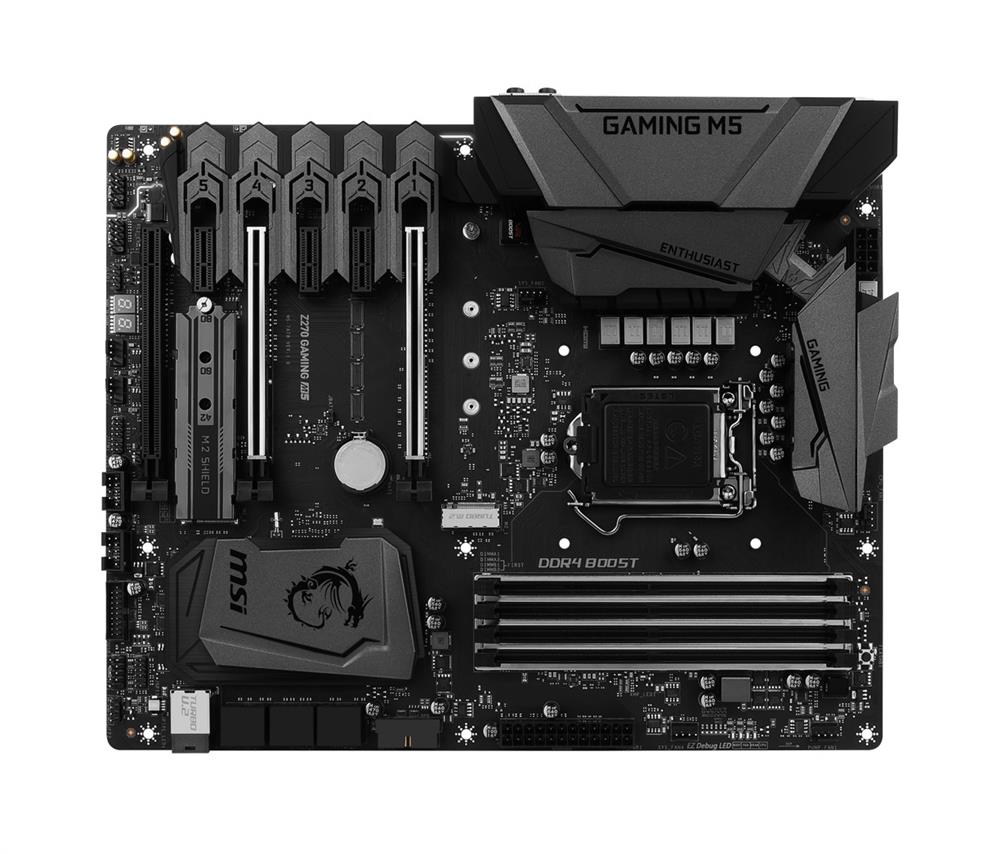Z270GAMINGM5 MSI Socket LGA 1151 Intel Z270 Chipset 7th/6th Generation Core i7 / i5 / i3 / Pentium / Celeron Processors Support DDR4 4x DIMM 6x SATA 6.0Gb/s ATX Motherboard (Refurbished) Z270 GAMING M5