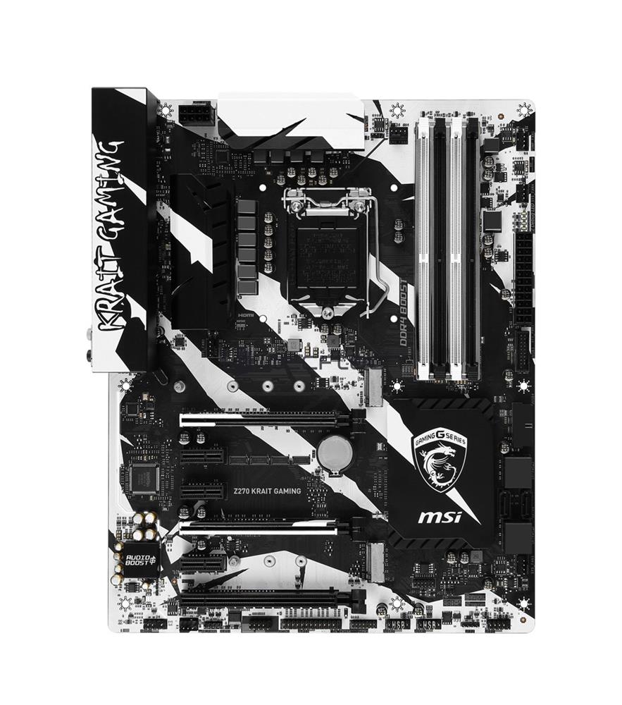 Z270KRAITGAMING MSI Socket LGA 1151 Intel Z270 Chipset 7th/6th Generation Core i7 / 5 / i3 / Pentium / Celeron Processors Support DDR4 4x DIMM 6x SATA 6.0Gb/s ATX Motherboard (Refurbished)