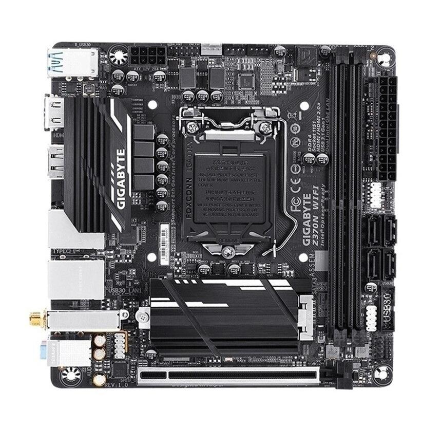 Z370N WIFI Gigabyte Socket LGA 1151 Intel Z370 Express Chipset 8th Generation Core i7 / i5 / i3 Processors Support DDR4 2x DIMM 4x SATA 6.0Gb/s Mini-ITX Motherboard (Refurbished)