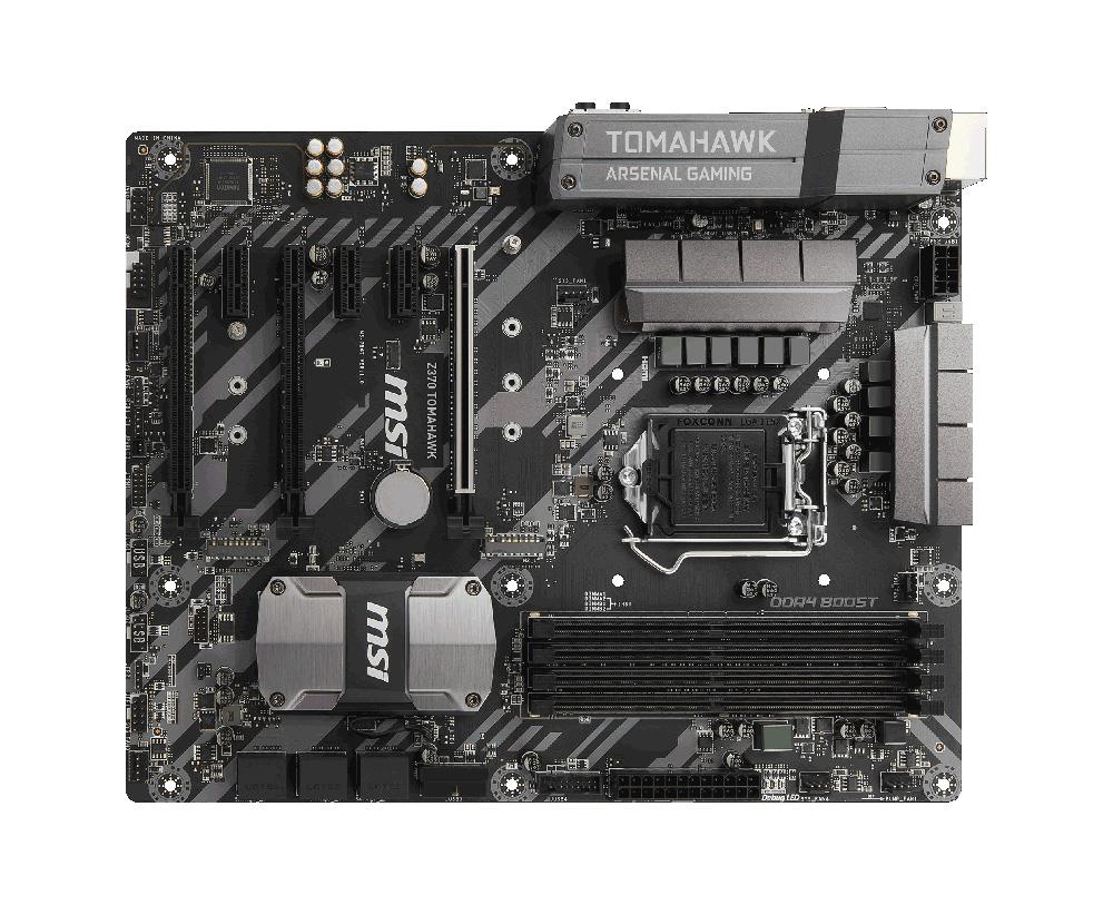 Z370TOMAHAWK MSI Z370 TOMAHAWK Socket LGA 1151 Intel Z370 Chipset 8th Generation Core i7 / i5 / i3 / Pentium / Celeron Processors Support DDR4 4x DIMM 6x SATA 6.0Gb/s ATX Motherboard (Refurbished)