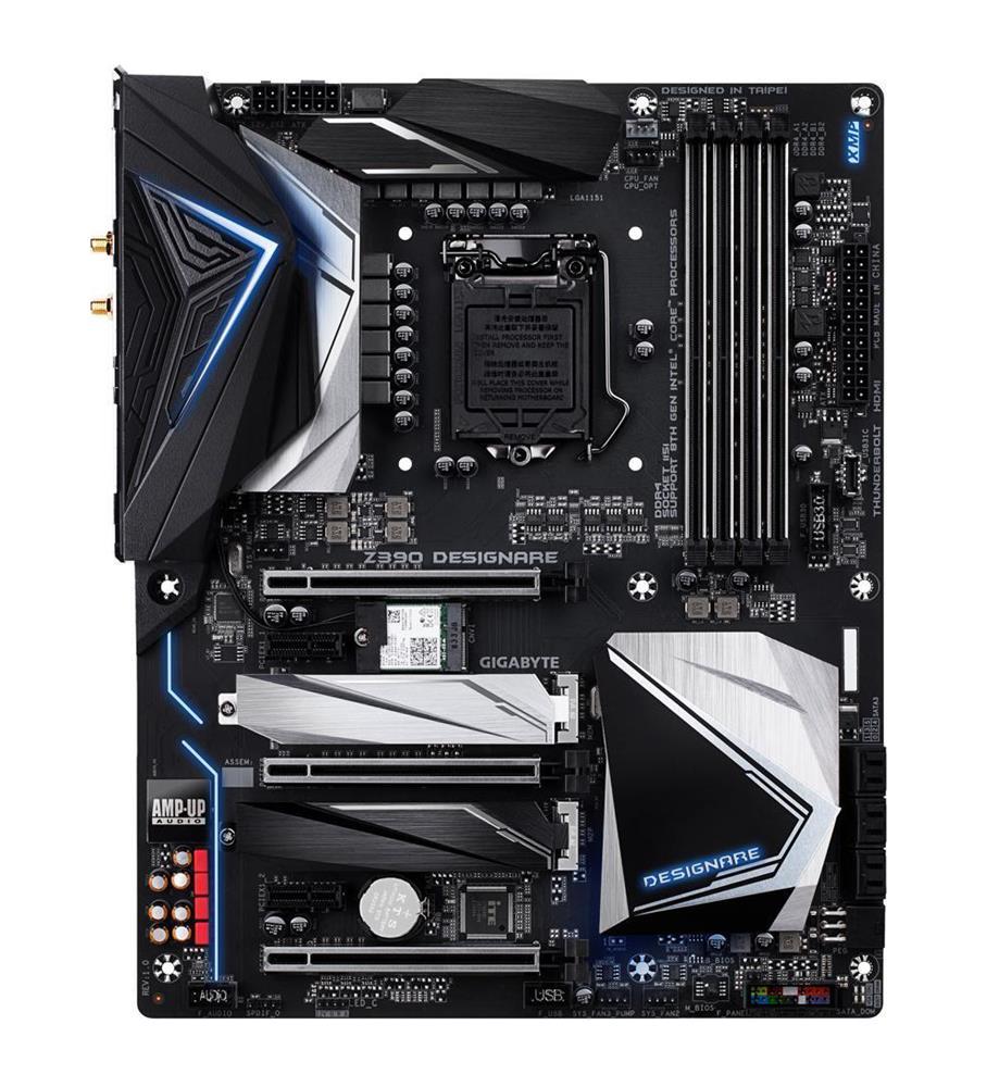 Z390 DESIGNARE Gigabyte Socket LGA 1151 Intel Z390 Express Chipset Core i9 / i7 / i5 / i3 / Pentium / Celeron Processors Support DDR4 4x DIMM 6x SATA 6.0Gb/s ATX Motherboard (Refurbished)