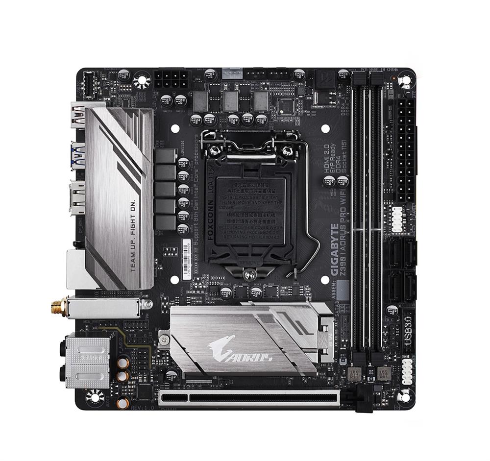 Z390 I AORUS PRO WIFI Gigabyte Socket LGA 1151 Intel Z390 Express Chipset 9th/ 8th Generation Intel Core i9 / i7 / i5 / i3 / Pentium / Celeron Processors Support DDR4 2x DIMM 4x SATA 6.0Gb/s Mini-ITX Motherboard (Refurbished)