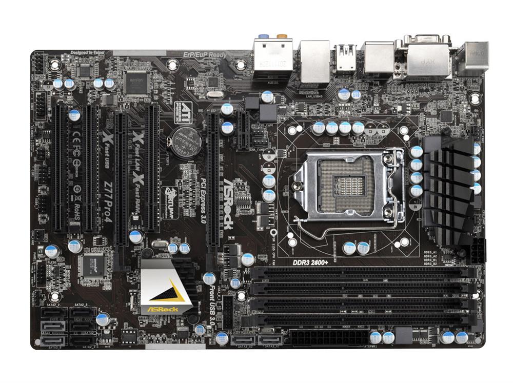 Z77-PRO4-M ASRock Z77 Pro4-M Socket LGA 1155 Intel Z77 Chipset 3rd & 2nd Generation Core i7 / i5 / i3 / Pentium / Celeron / Xeon Processors Support DDR3 4x DIMM 2x SATA3 6.0Gb/s Micro-ATX Motherboard (Refurbished)