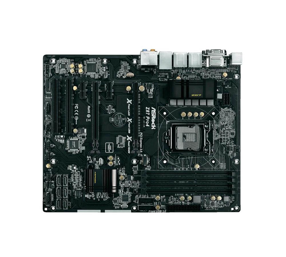 Z87 Pro4 ASRock Socket LGA 1150 Intel Z87 Chipset 4th Generation Core i7 / i5 / i3 / Pentium / Celeron / Xeon Processors Support DDR3 4x DIMM 6x SATA 6.0Gb/s ATX Motherboard (Refurbished) 
