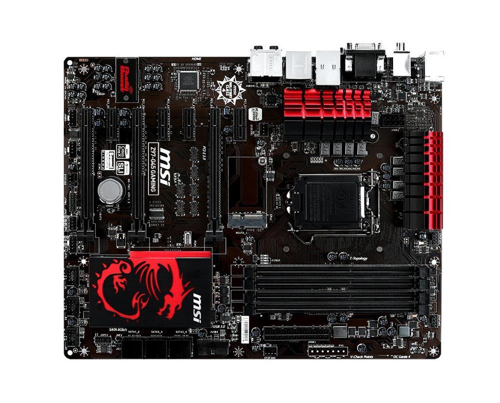 Z97-G45 MSI GAMING Socket LGA 1150 Intel Z97 Express Chipset 4th/5th Generation Core i7 / i5 / i3 / Pentium / Celeron Processors Support DDR3 4x DIMM 6x SATA 6.0Gb/s ATX Motherboard (Refurbished)