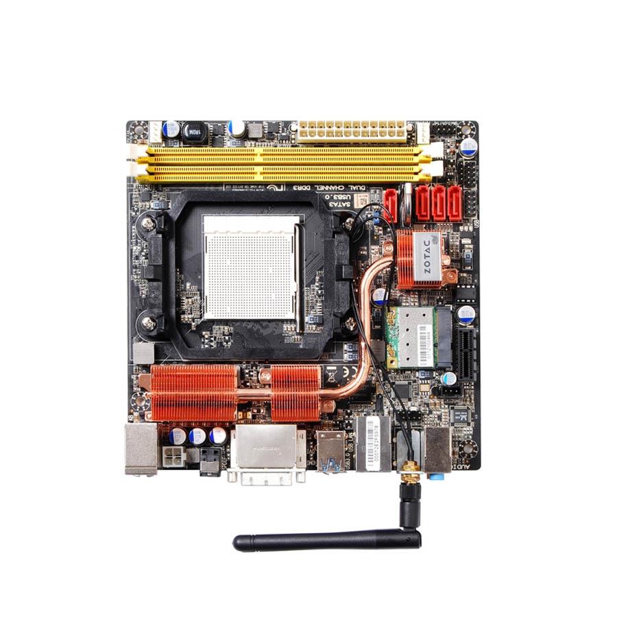 ZT-890GXITX-A-E Zotac Socket AM3 AMD 890GX + SB850 Chipset AMD Phenom II/ AMD Athlon II/ AMD Sempron Processors Support DDR3 2x DIMM 4x SATA 6.0Gb/s Mini ITX Motherboard (Refurbished)