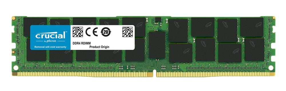CT16G4RFD824A.18FD1 Crucial 16GB PC4-19200 DDR4-2400MHz ECC Registered CL17 288-Pin DIMM 1.2V Dual Rank Memory Module