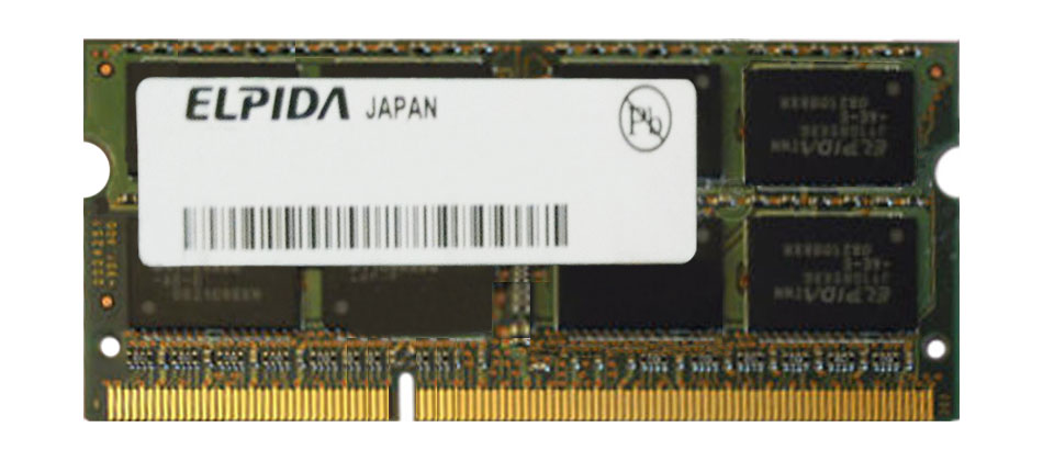 EBE21UE8AFSA-8G-F-06 Elpida 2GB PC2-6400 DDR2-800MHz non-ECC Unbuffered CL6 200-Pin SoDimm Dual Rank Memory Module