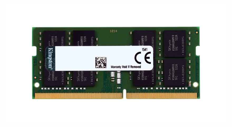 KVR32S22S8/16BK Kingston 16GB PC4-25600 DDR4-3200MHz non-ECC Unbuffered CL22 260-Pin SoDimm 1.2V Single Rank Memory Module