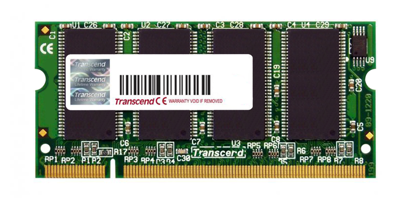 TS512MHP559A Transcend 512MB DDR-167MHz Non-ECC Unbuffered 200-Pin SoDimm Memory Module