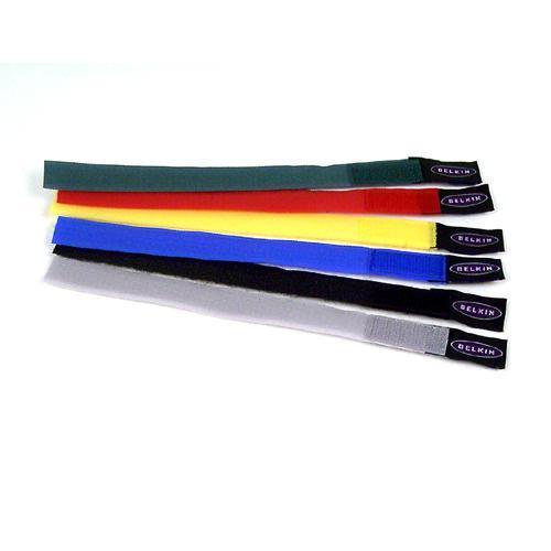 F8B024 Belkin Cable Ties 8-inch Red, Blue, Green, Yellow, Black, Gray