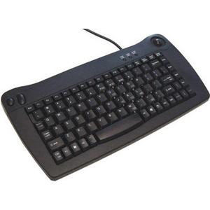 KB-5010BP Solidtek Mini Keyboard 88 Keys with Trackball Mouse PS/2 88 Key Trackball QWERTY