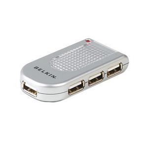 F5U403 Belkin 4 Port High Speed USB 2.0 Lighted Hub 4 x 4-pin USB 2.0 USB Downstream External (Refurbished)