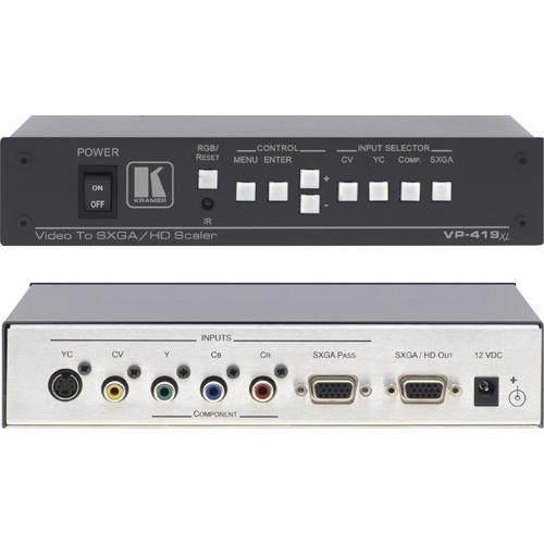 VP-419XL Kramer Cv Y/c & Comp Vid Digtl Scaler W/ Hd-15 Output