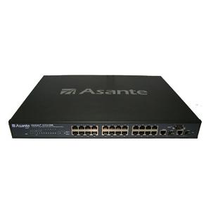 99-00825 Asante IntraCore IC3724PWR L2 Management Switch 2 x SFP (mini-GBIC) Shared 24 x 10/100Base-TX LAN, 2 x 10/100/1000Base-T LAN