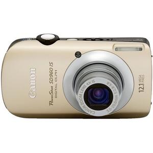3577B001 Canon PowerShot SD960 IS 12.1 Megapixel Compact Camera Gold 2.8" LCD 4x Optical Zoom 4000 x 3000 Image 1280 x 720 Video HDMI PictBridge HD Movie Mode (Refurbished)