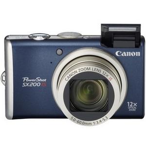 3510B001 Canon PowerShot SX200 IS 12.1 Megapixel Compact Camera Blue 3" LCD 12x Optical Zoom 4000 x 3000 Image 1280 x 720 Video HDMI PictBridge HD Movie Mode (Refurbished)
