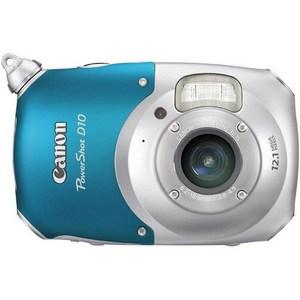 3508B001 Canon PowerShot D10 12.1 Megapixel Compact Camera Blue 2.5" LCD 3x Optical Zoom 4000 x 3000 Image 640 x 480 Video PictBridge (Refurbished)