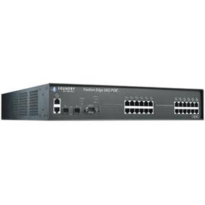 FES2402-POE Brocade FastIronEdge Power Over Ethernet Switch 2 x SFP (mini-GBIC) Shared 24 x 10/100Base-TX LAN 2 x 1000Base-T LAN (Refurbished)