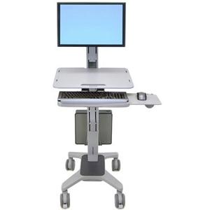 24-198-055 Ergotron WorkFit-C, Single LD Sit-Stand Workstation Steel, Plastic, Aluminum Two-tone Gray