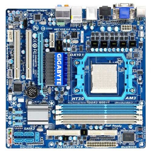 GA-785GMT-USB3 Gigabyte Socket AM3+ AMD 760G + SB710 Chipset AMD Phenom II/ AMD Athlon II Processors Support DDR3 4x DIMM 5x SATA 3.0Gb/s Micro-ATX Motherboard (Refurbished)