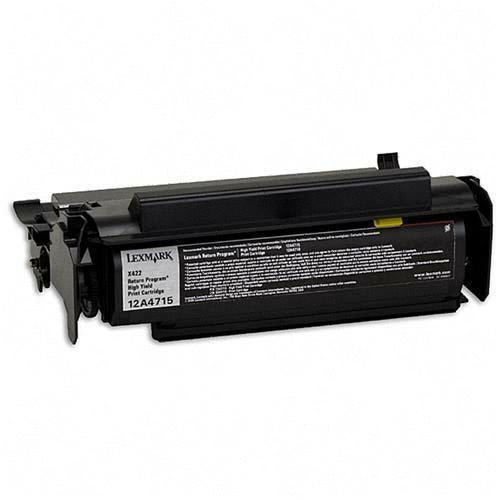 12A4715 Lexmark 12000 Pages Black Toner Cartridge for X422 (Refurbished)