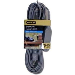 STC163-15-GRY Belkin Stanley 3-Outlet Cord 16/3 Cube Tap 15' Gray