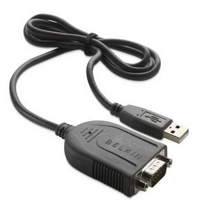 EM449AA HP Belkin USB to Serial Cable Adapter Type A Male USB, DB-9 Female Serial 3ft White