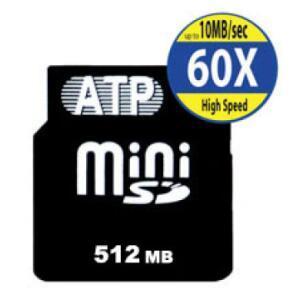 AF512MD ATP 512MB 80x miniSD Flash Memory Card
