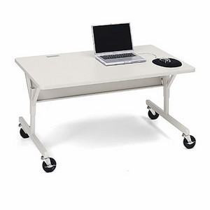 3522-GMQ Bretford Connections 3522 Work Center Rectangle Top Y-shaped Base 48" Table Top Width x 24" Table Top Depth 32" Height Gray, Quartz